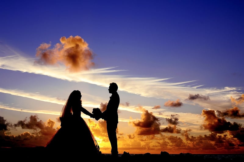 Wedding Couple Under the Stars
